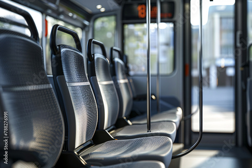 seats in the modern city bus