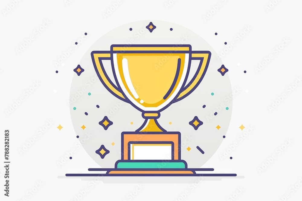 Minimalist trophy, stylized icon, background elegance, achievement symbol Minimalist trophy, stylized icon, background elegance, achievement symbol