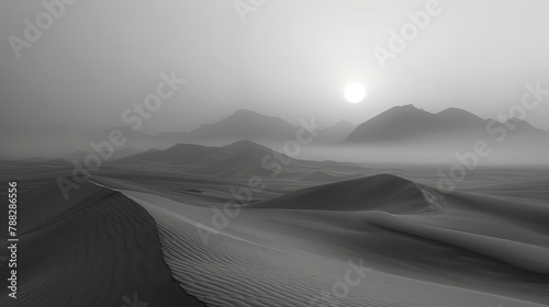 The silence of the desert, broken only by the occasional whisper of the windillustration photo