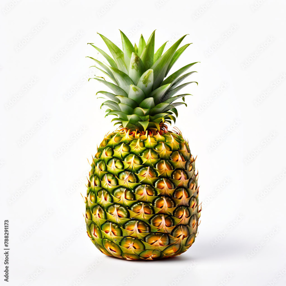 Fototapeta premium Pineapple isolated con a WHITE background