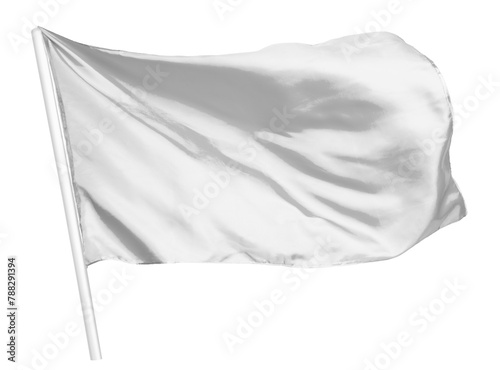 Waving blank png white flag photo