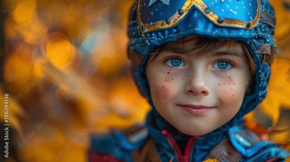 A child dressed as their favorite superhero or cartoon character, embodying their dreams and aspirations on Children's Dayimage illustration A child dressed as their favorite superhero or cartoon character, embodying their dreams and aspirations on Children's Dayimage illustration
