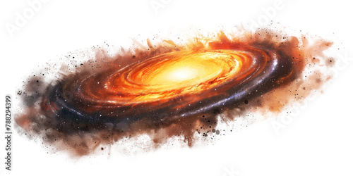A galaxy isolated on transparent background. © comicsans