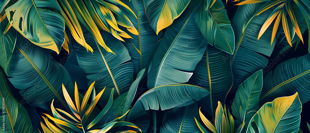 A Symphony of Green and Yellow Leaves A Symphony of Green and Yellow Leaves