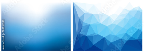 vectorabstract blue background in two variations, like mash and like triangles © Zlatko Guzmic