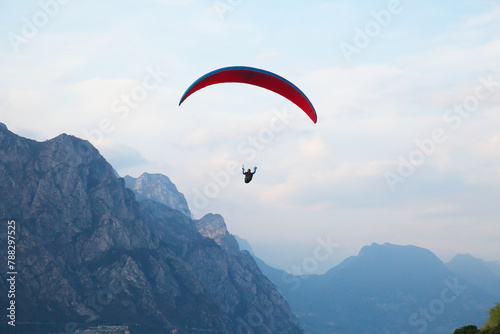 Paragliding on the lake Garda