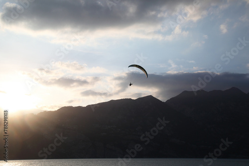 Paragliding on the lake Garda