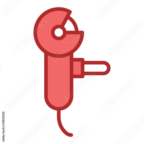Grinder red line filled icon