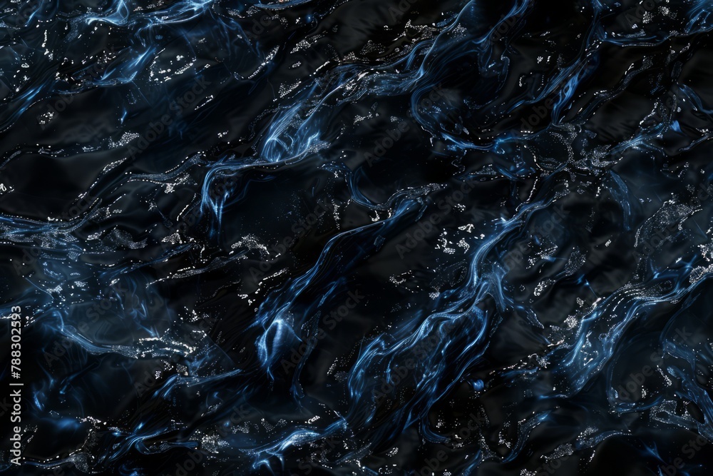 Fototapeta premium Black and blue abstract water texture