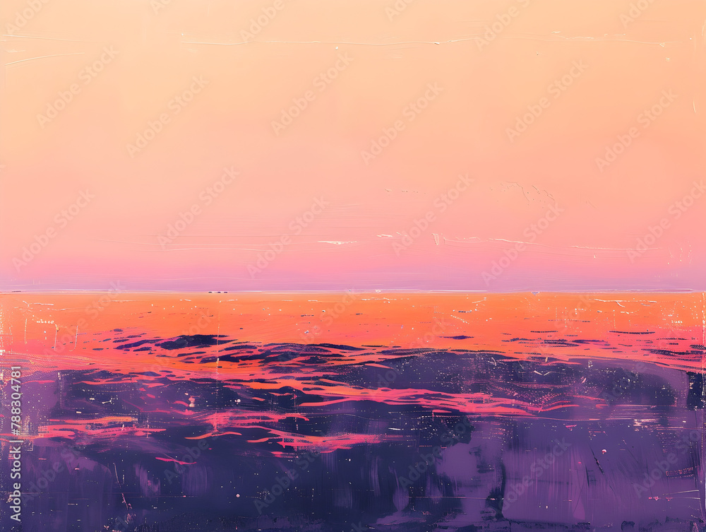 Ethereal Reflections: A Sunset Painting
