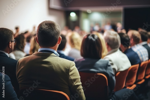 seminar conference lecture coaching in a conference hall, congress hall, listeners, business training, selective