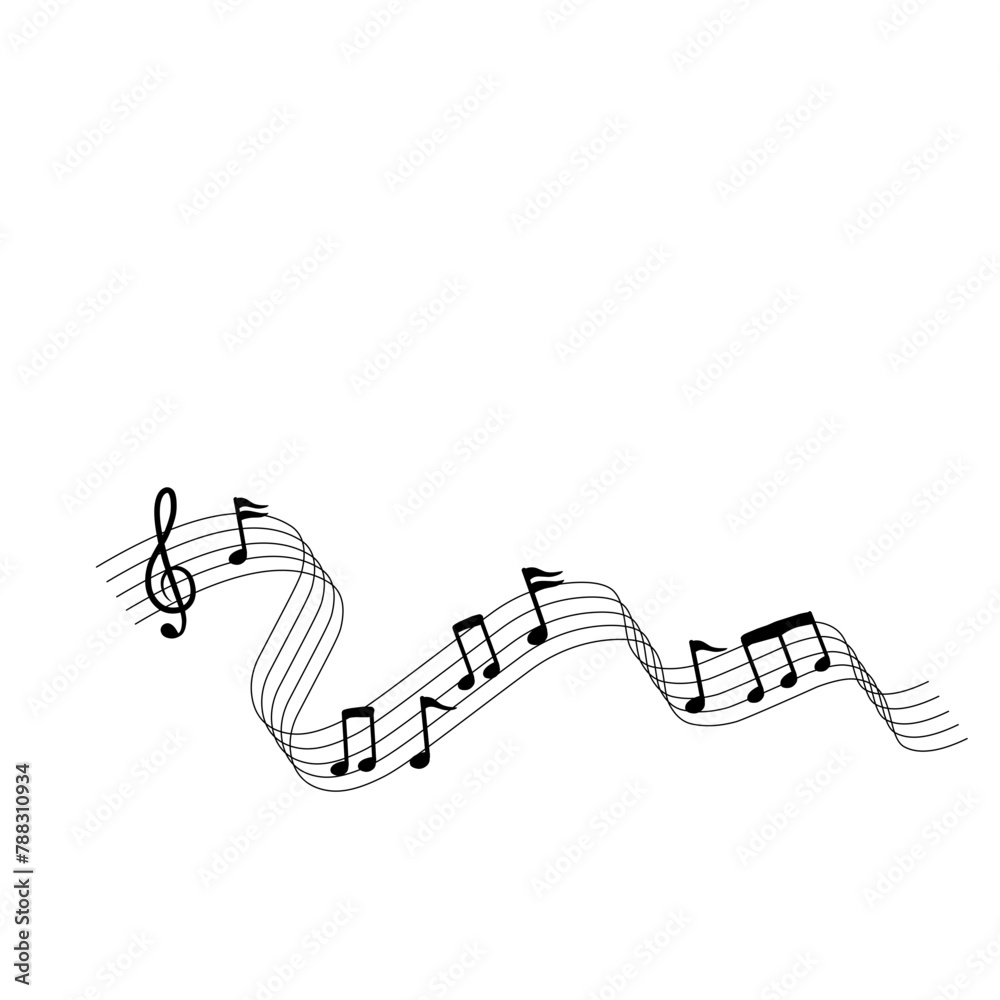 Fototapeta premium Musical Note Melody 