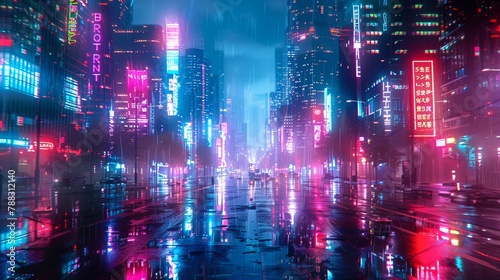 Dreamlike future cityscape, wallpaper in neon colors ,ultra HD,digital photography