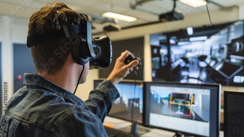 Analyze how virtual reality (VR) is used in remote collaboration for complex operations and simulations. 