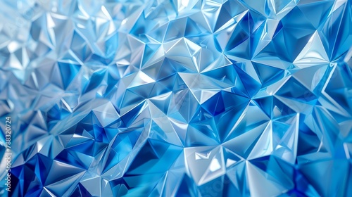 background for an information technology company or background with blue triangles Generative AI hyper realistic 