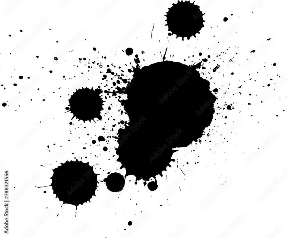 black ink brush paingting splatter splash black ink brush paingting splatter splash