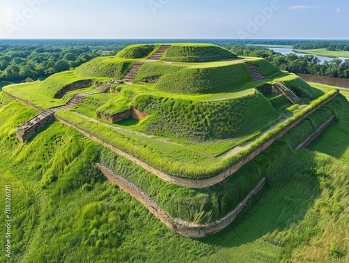 Cahokia, the largest pre-Columbian settlement north of Mexico in Illinois, USA photo