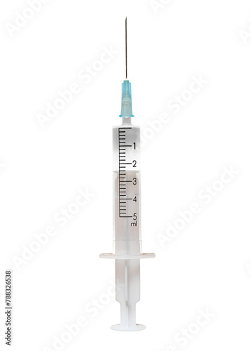 Closeup of a syringe mockup transparent png