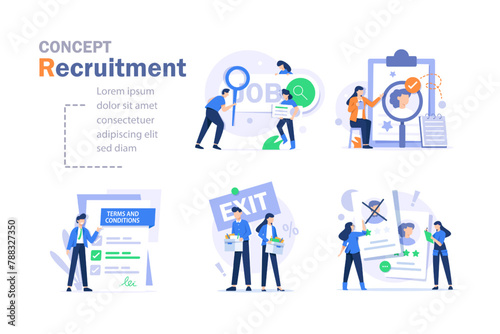Recruitment concept,Idea of employment and job interview. Recruitment manager searching. Job candidate for a start up project