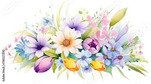 Spring Floral Watercolor Bouquet