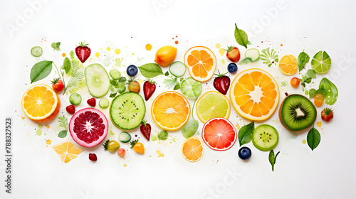 Vibrant Watercolor Citrus Fruits Collection