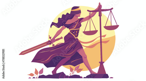 Themis or Justice - goddess of order fairness law fro
