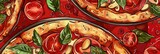 Decadent and Tempting Pizza Graphic Wallpaper for Italian Restaurant Flyers and Advertisements