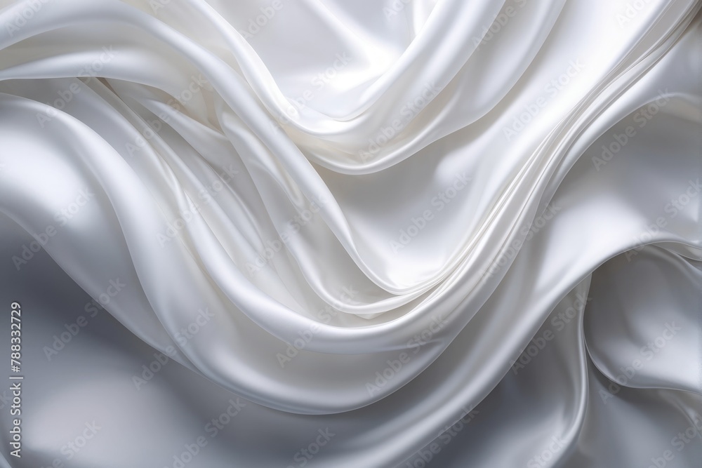 Silken Waves of Elegant White Fabric