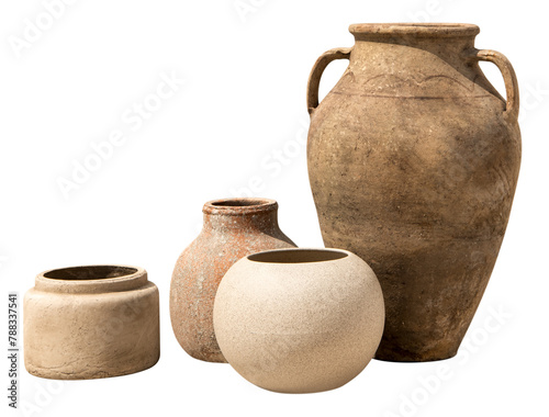 Clay pots png sticker, pottery transparent background