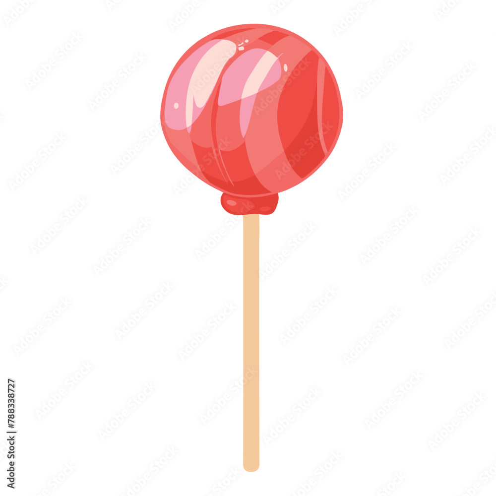 Red lollipop cartoon on white background vector illustration Red lollipop cartoon on white background vector illustration