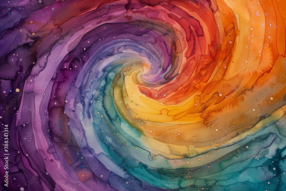 abstract glowing spiral nebula watercolor abstract glowing spiral nebula watercolor
