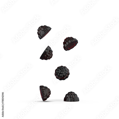 Gummy candy 3D render for mockup	