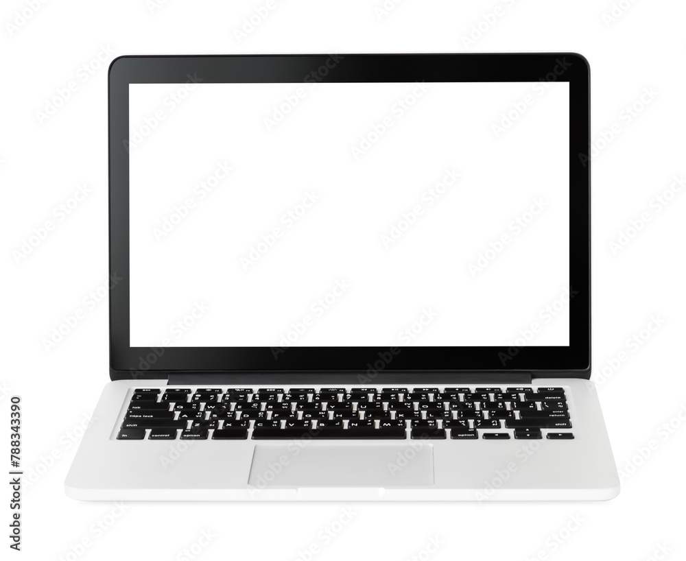 Three dimensional image of computer laptop mockup Three dimensional image of computer laptop mockup