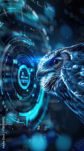 A closeup captured the concentration of a holographic owl, its eyes glowing as it debugged a complex software issue under the moonlight