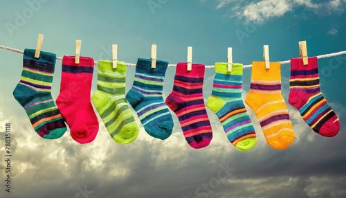 colorful socks ai generated