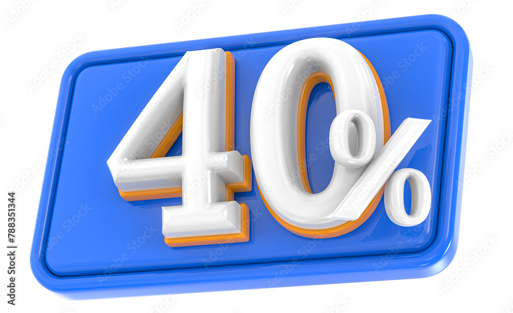 40 Percent 3D Render 40 Percent 3D Render
