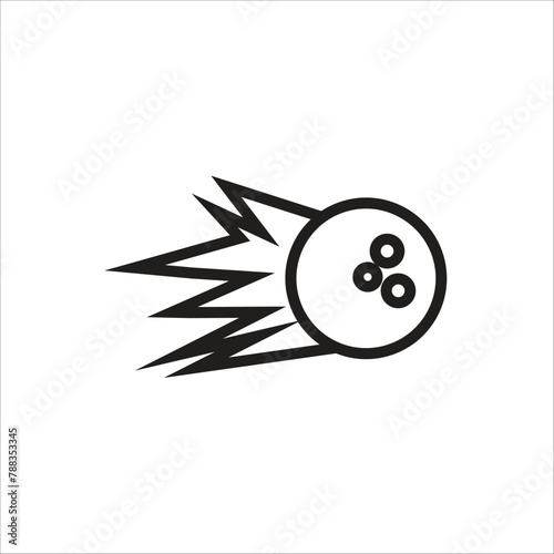 bowling ball vector icon line template