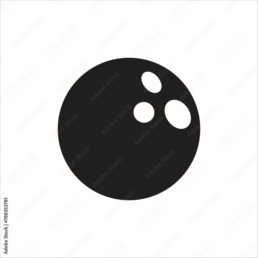bowling ball vector icon line template bowling ball vector icon line template