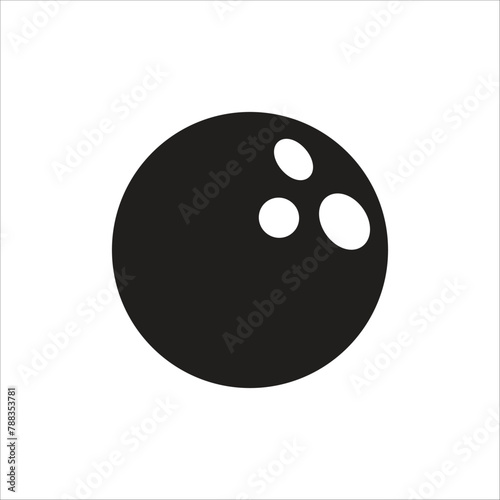 bowling ball vector icon line template photo