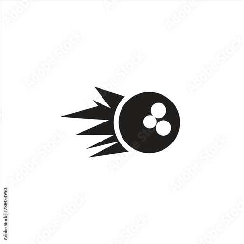 bowling ball vector icon line template