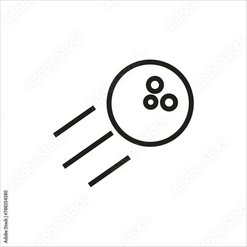 bowling ball vector icon line template