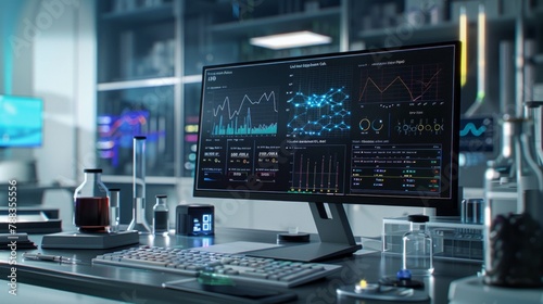 Wallpaper Mural Pharmaceutical Quality Control: AI Lab Interface Torontodigital.ca