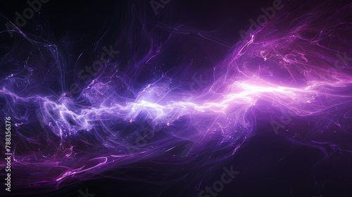 Ethereal cosmic energy depicted as a vibrant purple and white interstellar phenomenon