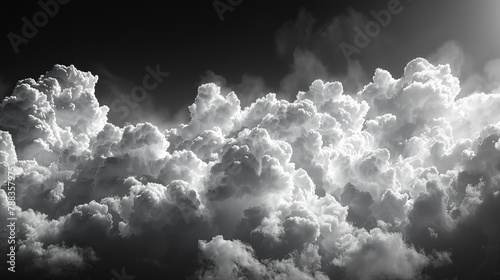 white cloud black background