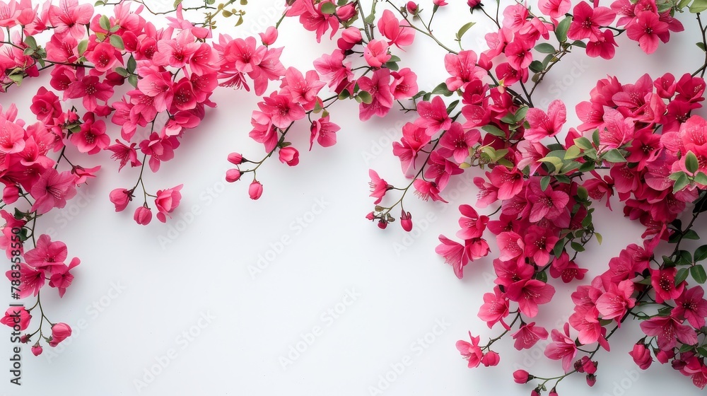 Design a Mother's Day card with a display of vibrant blossom flowers, set against a simple isolated background, ample space for heartfelt messages Design a Mother's Day card with a display of vibrant blossom flowers, set against a simple isolated background, ample space for heartfelt messages