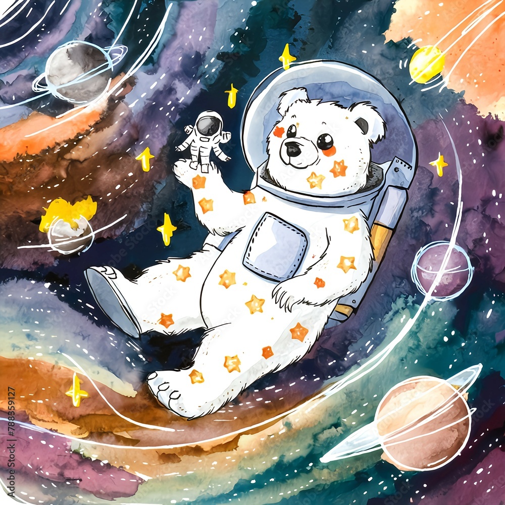 Fototapeta premium Space Traveler's Bear