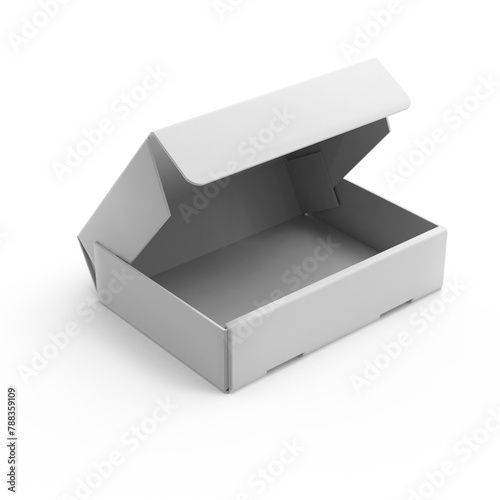 Packaging box isolated 3D render for mockup 