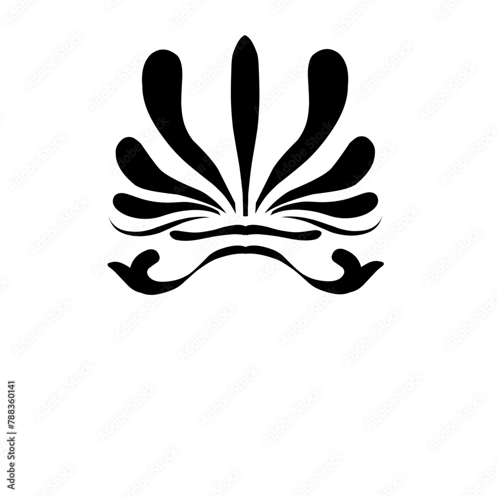 Palmette Element Symbol Vector Palmette Element Symbol Vector