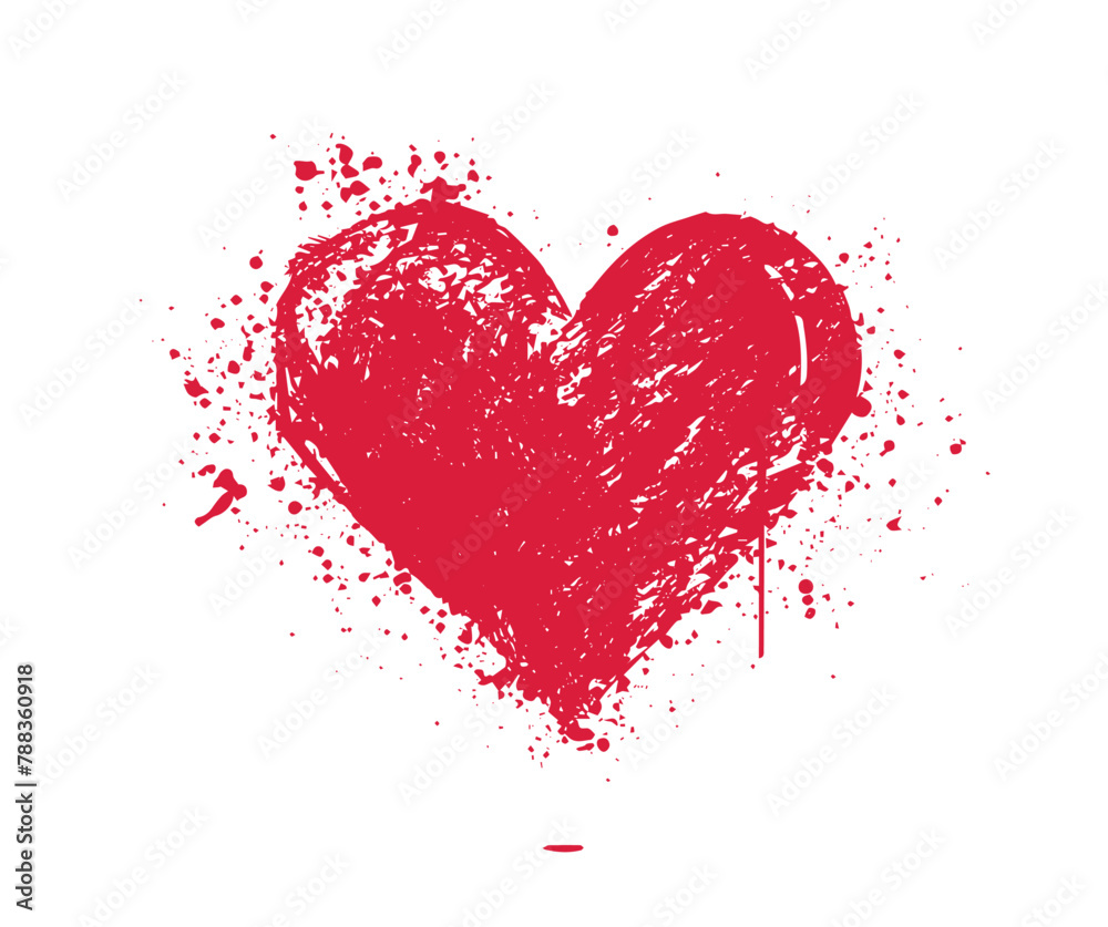 Obraz premium Heart with strokes