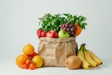 groceries with white background. ai generated